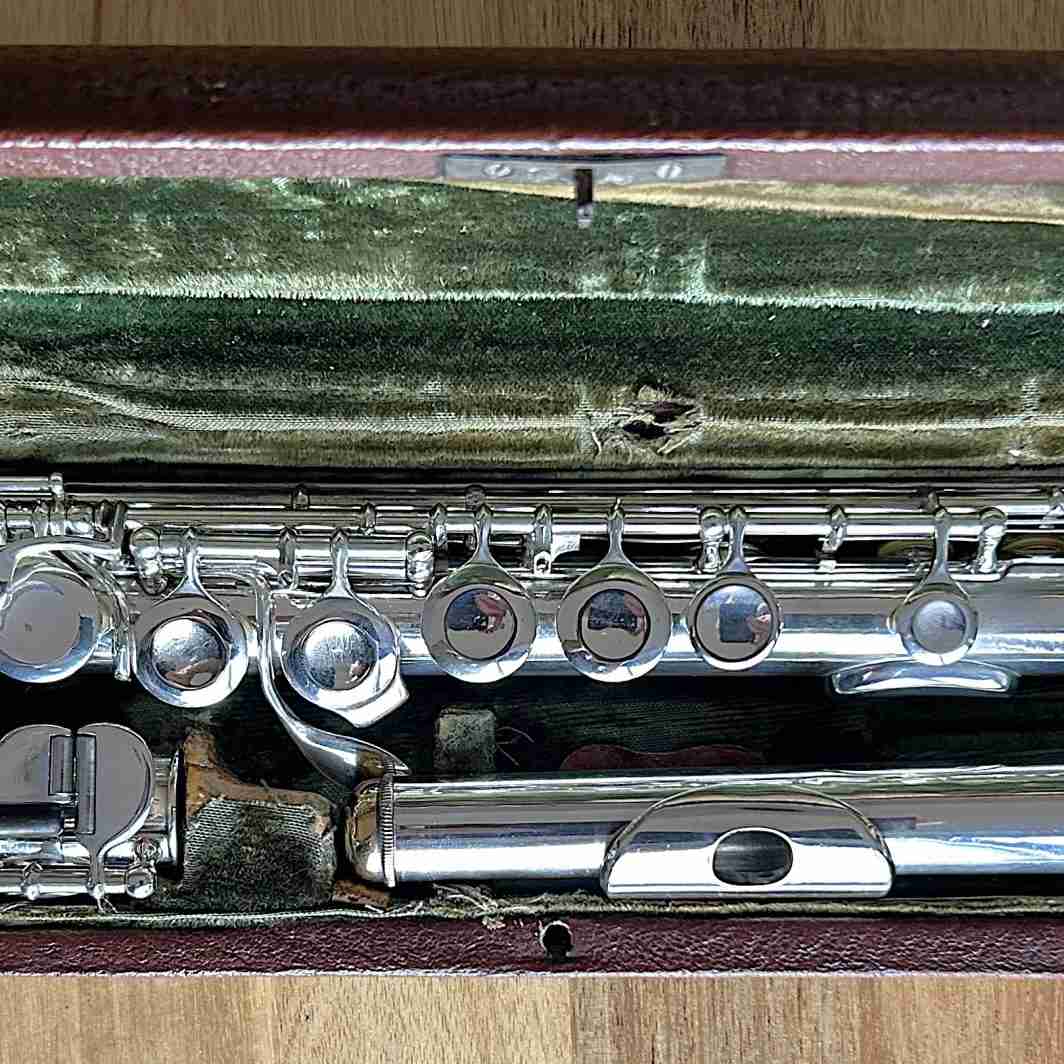 Philipp Hammig Sinfonia Flute. Made in the 1960's with a solid silver headjoint and German silver body and keys.